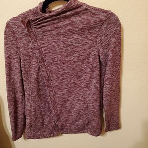 G H and Bass Co Sideways Zipper Top